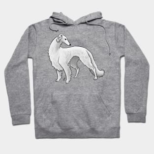 Dog - Borzoi - White Hoodie